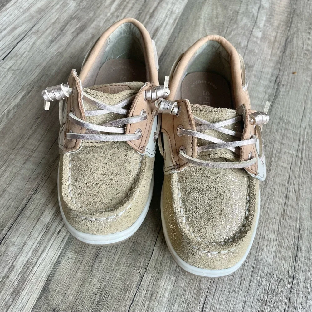 Stylish Tan and Cream Kids Boat Shoes